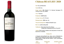 Load image into Gallery viewer, Chateau Beaulieu Cotes de Bourg AOC 2020
