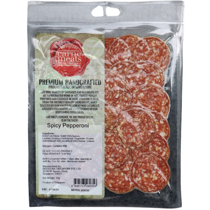 Carne Meats Spicy Pepperoni (Air-Dried) 50g/pkt