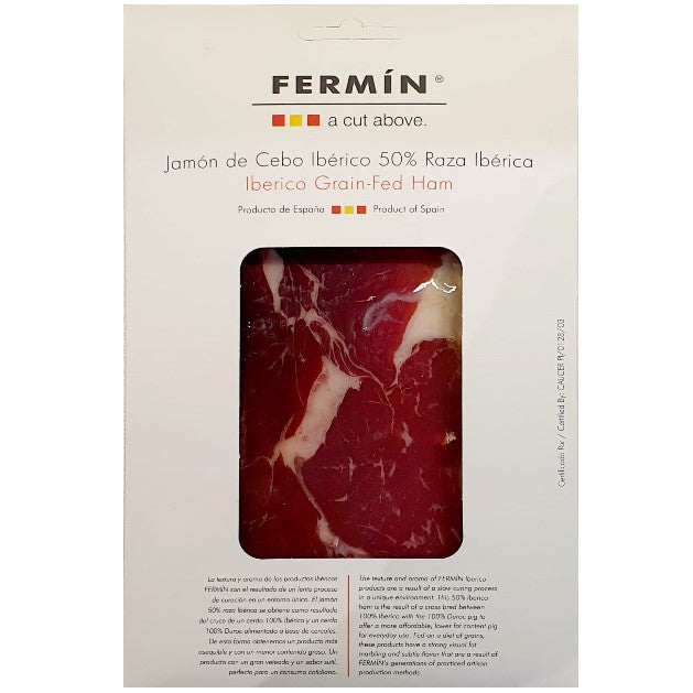 Fermin Jamon de Cebo Iberico 50% Raza Iberica Grain-Fed Ham 100 GM
